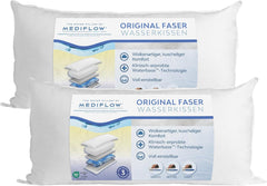 Mediflow 5201 Oreiller à eau original dans un paquet de deux 40 x 80 cm Blanc 2 pièces (1 paquet) Naty Shop Oreillers standard Titre par défaut