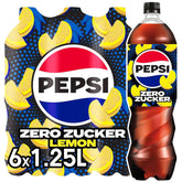 Pepsi Zero Sugar Lemon, la boisson gazeuse sans sucre de Pepsi au goût de citron, coffret 6 x 1,25 litres Naty Shop Nouvelle Version