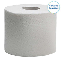 Kleenex Premium Rouleaux de papier toilette 8484, papier toilette 24 rouleaux x 160 feuilles soufflées, papier toilette 4 épaisseurs, 100 % fibres pures, haute qualité, résistant aux déchirures et doux (lot de 2)