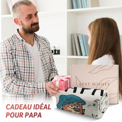 Couverture en flanelle Juratar pour papa - cadeau pour anniversaire, fête des pères et Noël - 152 X 130 cm Lits et couvertures Besuche den Juratar-Store