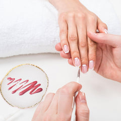 Maniküre Gemalt Palette Nail Art Palette Kunstharz Nagelkunst Nail Art Make up Paletten Nagelmalerei Display Fach Kosmetik Mischwerkzeuge (Blanc)