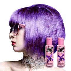 Crème colorante semi-permanente UV GO TOXIC 100 ml (1 paquet) Naty Shop Teinture capillaire Violet 50 Ml (2 paquets)