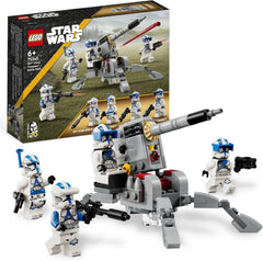 LEGO Star Wars 75345-501st Clone Troopers Battle Pack Set – Sammler Spielzeug mit Einer AV-7-Kanone und 4 Minifiguren – Geschenk für Jungs ab 6 Jahren und Fans von The Clone Wars