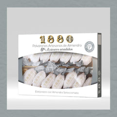 – Polvorones artizanale, 0% zahăr adăugat, Calitate superioară, Aluat tipic de Crăciun, Rețetă artizanală, Ambalat individual, 280 grame