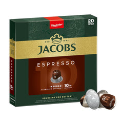 Jacobs Café expresso Intenso, Intensité 10/12, 10 x 20 cafés, Café café compatible Nespresso*, 200 cafés