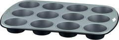 Gustosa Backform 12 Muffin Aus Stahl, Antihaftbeschichte, Für Backofen, Schwarz, 38 X 27 Cm Moules et plaques pour la pâtisserie Naty Shop