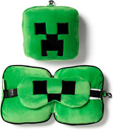 Puckator Relaxeazzz Minecraft Creeper Oreiller de voyage en peluche et masque pour les yeux Appui-tête Oreiller de couchage Oreiller de voyage Masque de sommeil pour enfants et adultes pour voyage Accessoire de train en voiture Oreillers de voyage en avion Naty Shop Titre par défaut
