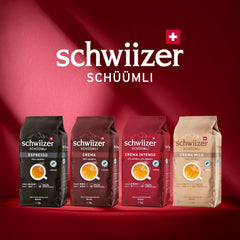 Schwiizer Schüümli Intenso, capsule, café moulu 1kg - Intensité 4/5 - Certificat UTZ (paquet de 4)