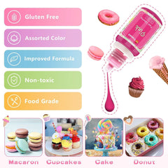 Lot de 12 colorants alimentaires liquides 10 ml Naty Shop