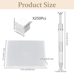 250 pièces Nail Art Schwamm Mit Metallgreifer Éponge Ombre Pinsel Nailart Nageldesign Zubehör Nagelstudio Zubehör Für DIY Babyboomer Effekte Ombre Gradient Nageldesign