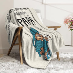 Musaecoin cadeau papa, cadeau d'anniversaire papa, idées cadeaux pour papa, cadeaux pour papa, couverture en flanelle de 50 à 60 pouces, cadeau de Noël pour papa, cadeau de fête des pères Lits et couvertures musaecoin