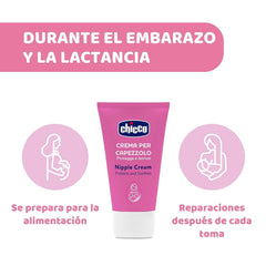 Chicco Brustwarzencreme, Bereitet Die Brustwarze Auf Das Stillen Vor, Nährend, Parfümfrei Und Sicher Für Kinder, Hinterlässt Keine Flecken Auf Dem Gewebe Accessoires Alimentation et allaitement Bebe Naty Shop