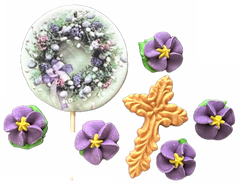 Set 7 decoratiuni comestibile din pasta de zahar, Paste Decoratiuni din Pasta de Zahar Nati Shop