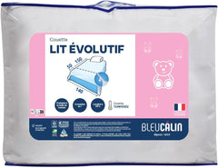 Couette enfant Bleu Câlin 140X(150+50) Cm Spécial lits enfants, couette trempée extensible jusqu'à 140X200 Cm, lavable à 95°, blanc Couettes et couettes Naty Shop Unique Couverture extensible pour lit bébé - 140 X (150 + 50 Cm).