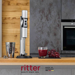 Ritter Stilo 7 plus Kabelloser Stabmixer, Pürierstab Mit Akku Aus Vollmetall, Fabriqué en Allemagne, Silber Kitchen Naty Shop
