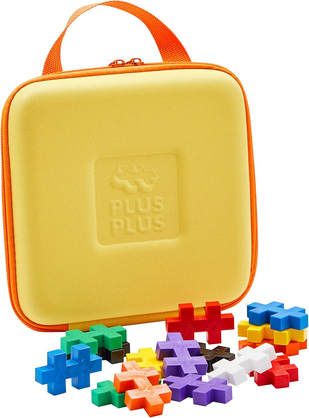 Plus-Plus 9603430 Geniales Konstruktionsspielzeug, Big Reisekoffer, Kreativ-Bausteine in praktischer Tasche mit Henkel, 15 Teile, 3430- Travel Case