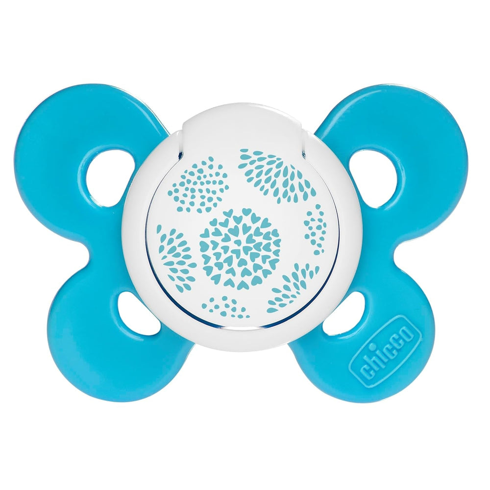 Chicco PhysioForma Comfort Suzetă 6-16 Luni, 1 Bucată, Suzetă cu Tetină din Silicon, Susține Respirația Fiziologică și Promovează Dezvoltarea Orală Corectă, Albastră