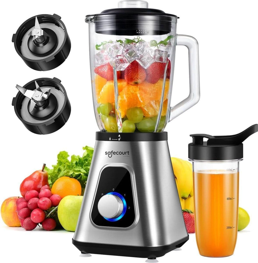 Safecourt Kitchen - Blender - Mixeur Sport - 1000 Watt - to Go Beker - Smoothie Maker Kitchen Naty Shop