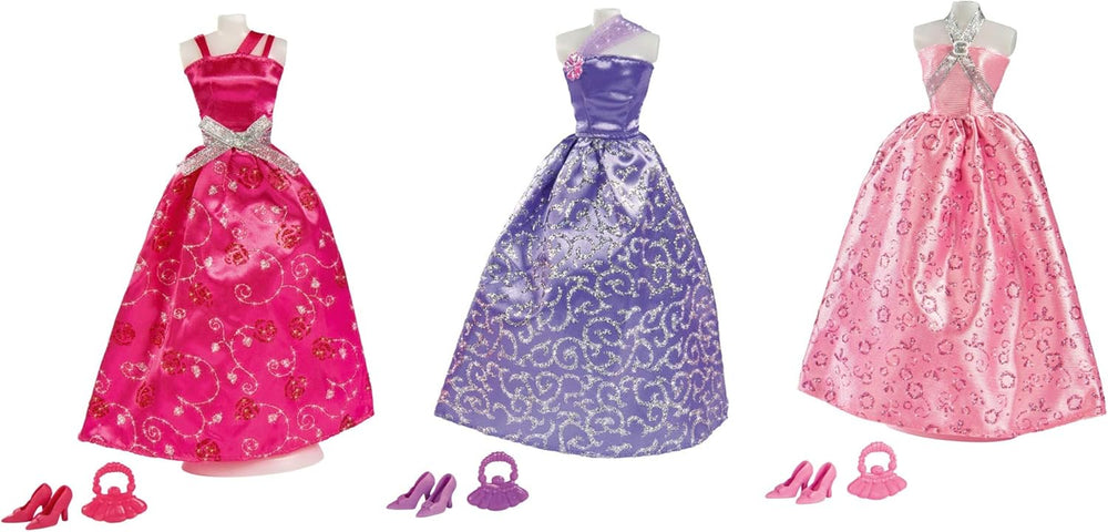 Simba 105723369 - Steffi Love Glamour / Ensemble de vêtements pour poupée / 3 articles assortis / Un seul article est inclus / Robe de bal pour toutes les poupées de 29 cm / Poupée non incluse