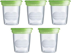 MAM Lot de 5 récipients pour lait et nourriture, en plastique, sans Bpa ni Bps Accessoires Alimentation et Allaitement Bebe Naty Shop
