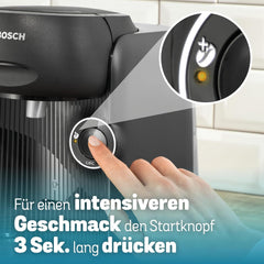Machine à expresso à capsules Bosch Tassimo finesse TAS162E, 70 boissons, café plus intense sur simple pression d'un bouton, arrêt automatique, durable, dosage parfait, 1400 W, noir/noir