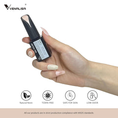 VENALISA Vernis à ongles UV orange corail 15 ml Vernis à ongles gel pour lampe à ongles UV Modèles de vernis à ongles gel orange corail transparent pour la conception des ongles à faire soi-même