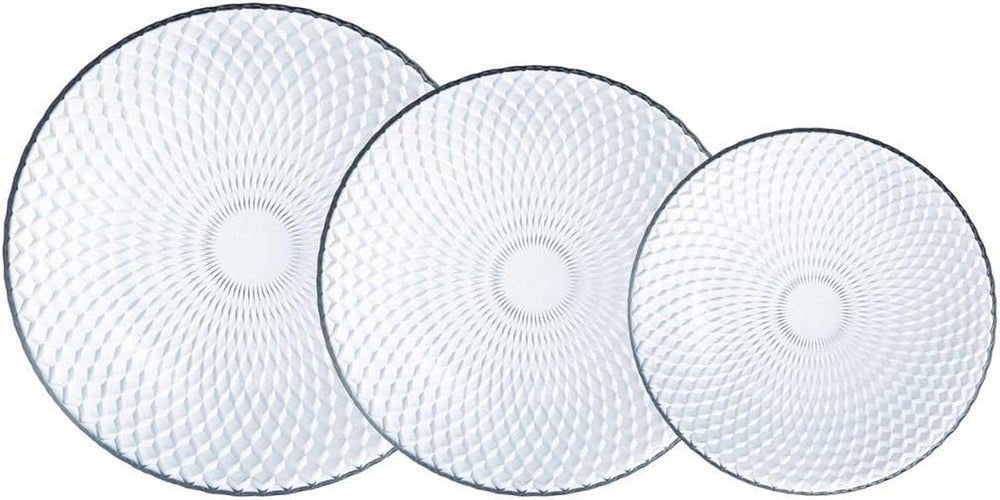 Pampille Service de table en verre transparent, 18 pièces - 6 personnes, transparent Services de table Naty Shop Transparenta