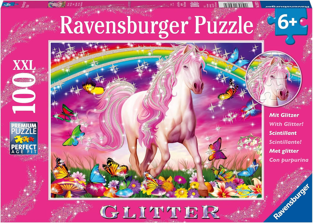 Puzzle pour enfants Ravensburger - 13927 Horse Dream - Puzzle avec des chevaux pour les enfants à partir de 6 ans, Avec 100 pièces au format XXL, Avec paillettes Puzzle Naty Shop Single
