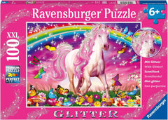 Puzzle pour enfants Ravensburger - 13927 Horse Dream - Puzzle avec des chevaux pour les enfants à partir de 6 ans, Avec 100 pièces au format XXL, Avec paillettes Puzzle Naty Shop Single