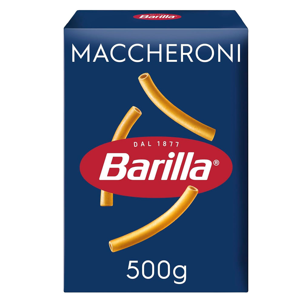 Pâtes Barilla Classique Maccheroni no. 44 de blé dur de haute qualité, toujours al dente, 500g