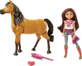 Dreamworks Spirit GXF95 - Poupée porte-bonheur (17,78 cm) et cheval spirituel (20,32 cm) Ensemble d'aventure à cheval Jouets pour 3 ans et plus Naty Shop Dolls Titre par défaut