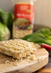 Bamboo Garden - Tăiței Mie | Tăiței instant pentru bucătăria asiatică | Ideali pentru mâncăruri la wok sau supe | Vegani | Pungă de 250g