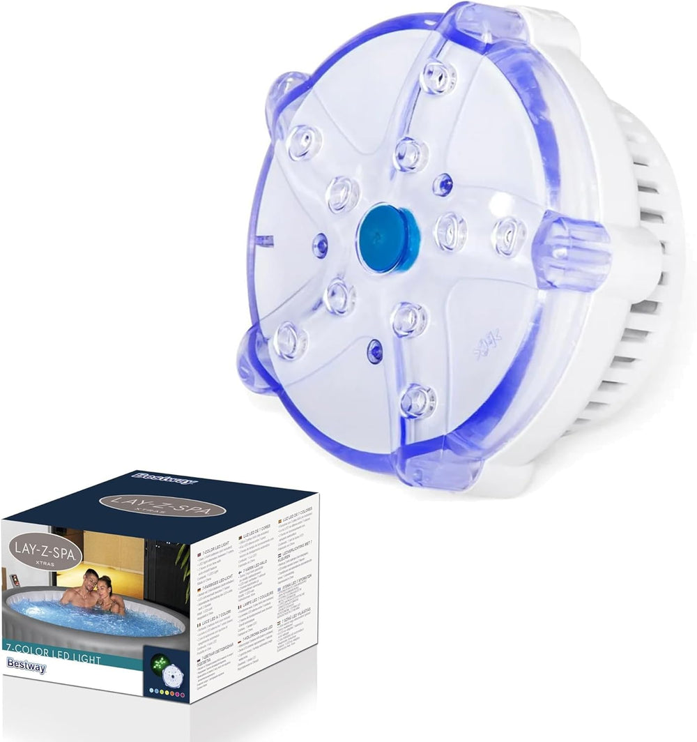 Lampe LED Bestway Lay-Z-SPA Xtras avec 7 couleurs, 9,2 x 6,2 cm