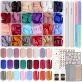 EBANKU 576 pièces ongles courts à presser avec colle à ongles, 12 couleurs d'ongles artificiels courts mats, 8 ongles artificiels courts brillants, 4 ongles artificiels à paillettes