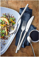 Ménagère WMF Nuova pour 1 personne, 4 pièces, couteau monobloc, acier inoxydable Cromargan Kitchen Naty Shop