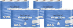 By Amazon Rolă de bucătărie, 3 straturi, 16 role (4 role, pachet de 4), 64 de foi pe rolă, certificată Fsc