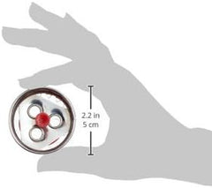 Städter 966056 Moule à biscuits Linzer avec éjecteur, 3 trous, acier inoxydable, argent/rouge, 4,8 x 4,8 x 4,8 cm