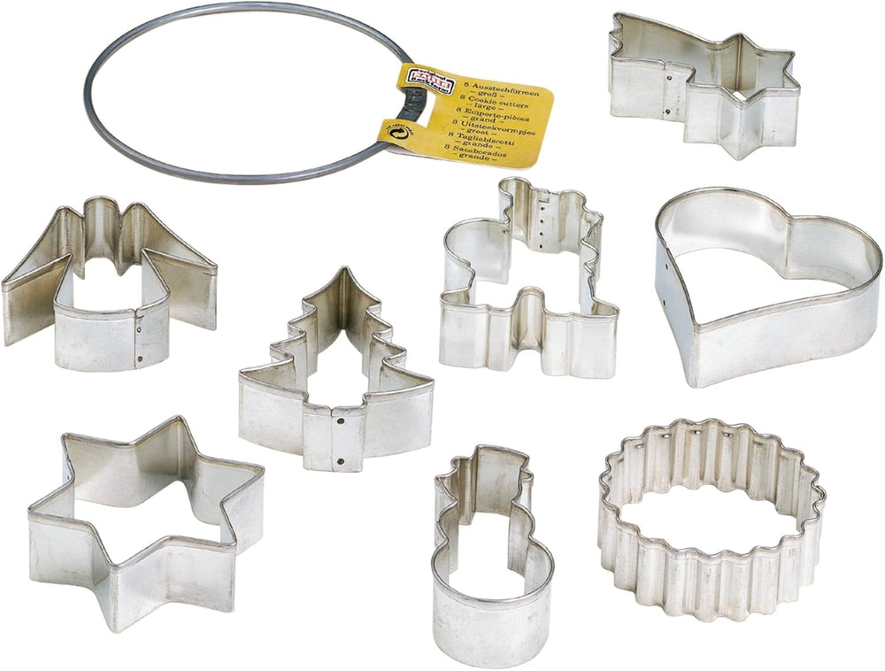 Original Kaiser Grand Emporte-pièce Anneau 8 Pièces Ensemble de Noël Débutant Emporte-pièce Différentes Tailles Passe au Lave-Vaisselle Argent