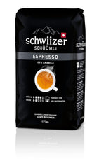 Café expresso en grains Schwiizer Schüümli 1 kg - Force 4/5 - Certifié UTZ (Lot de 4)