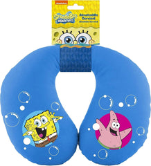 Bob Esponja Oreiller cervical Bob l'éponge pour enfants. Voyage super confortable, oreillers de voyage Naty Shop bleus
