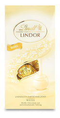 Boules de chocolat blanc Lindt LINDOR | Sachet de 137g | Env. 10 boules de chocolat blanc fourrées fondantes | Cadeau de chocolat | Cadeau chocolat
