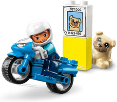 LEGO 10967 Moto de police DUPLO, Jouet de police pour les tout-petits à partir de 2 ans, Jouet idéal pour la motricité des bébés, Moto jouet Jeux de construction Besuche den LEGO-Store