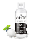 Colorant alimentaire en gel - 100 ml, colorants alimentaires en gel pour gâteaux, pâtisserie, biscuits, macarons - colorant alimentaire concentré sans sucre pour décoration de gâteaux, boissons, œufs de Pâques, slime DIY (blanc)