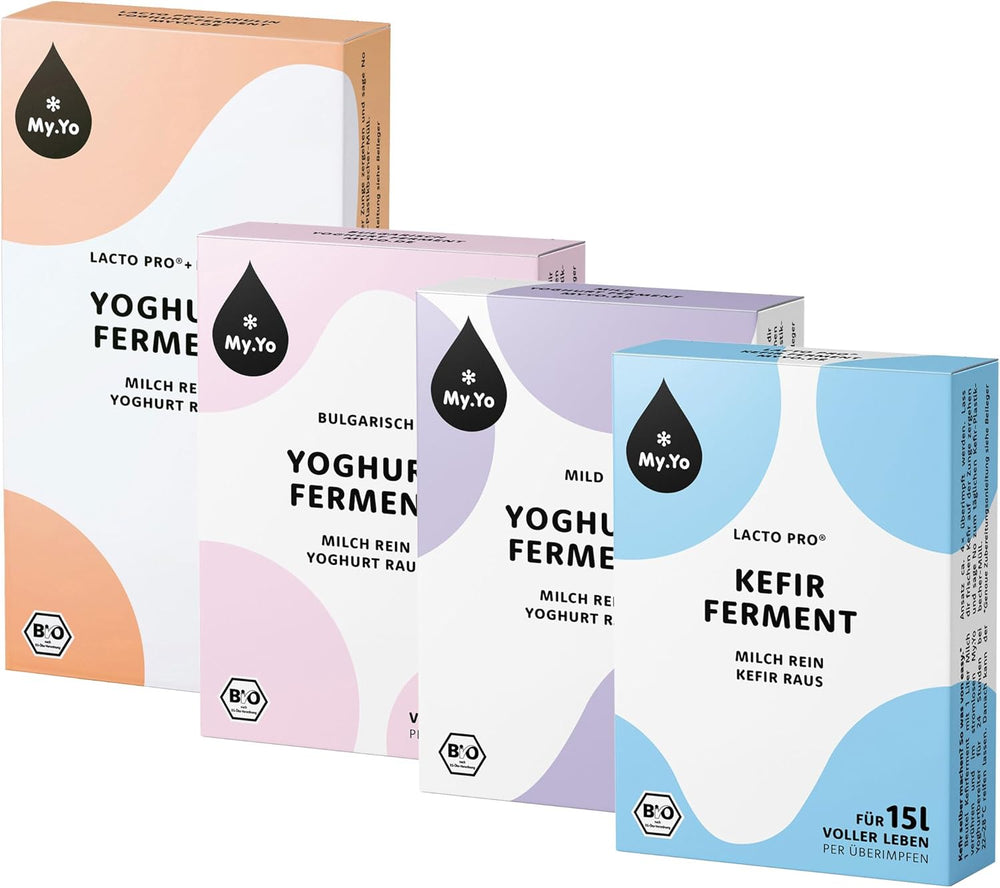 Bio Joghurtfermente, 4 Sorten à 3 Betel, Kulturen für self gemachten Yaourt