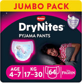 Huggies Drynites Couches de nuit super absorbantes pour filles Mère et Enfant Naty Shop 4-7 Jahre (64Er Pack) 64 Stück