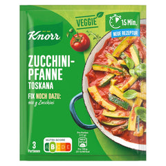 Knorr Fix Veggie Würzmischung Zucchini-Pfanne Toskana mit Gemüse für eine leckeres Gericht ohne geschmacksverstärkende Zusatzstoffe 3 Portionen