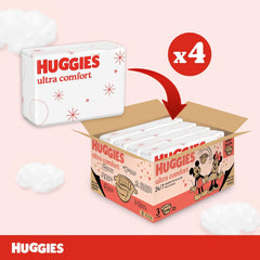 Scutece Huggies Ultra Comfort, mărimea 3 (4-9 kg), design Disney, 168 bucăți