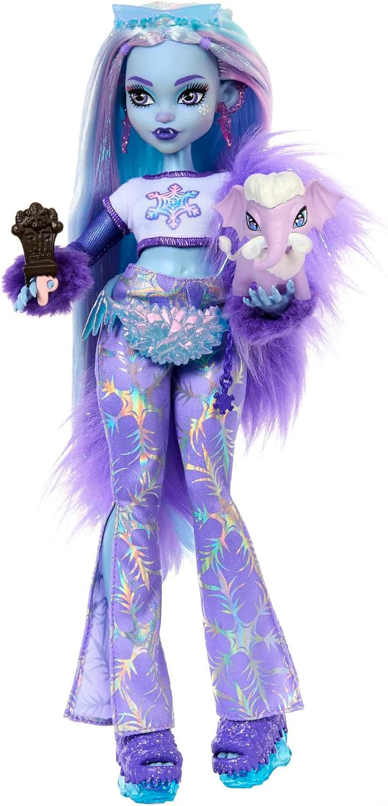 Monster High Abbey Bominable Yeti avec animal de compagnie mammouth et accessoires – Look flocon de neige effrayant pour les enfants à partir de 4 ans, HNF64