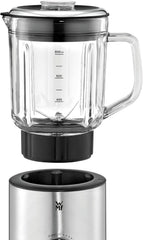 WMF Küchenminis Kompaktmixer, Mini Standmixer, 400 Watt, Standmixer Klein, Glasbehälter 0,8 L, Pulsstufe, Cromargan Matt Bucatarie Naty Shop