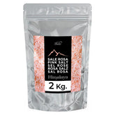 Bembo – gemahlenes rosa Himalaya-Salz (Salt Range, Pakistan) – 2 kg – Natriumarm, reich an Spurenelementen, ohne Konservierungsstoffe, Farbstoffe oder Rieselhilfen – Fein